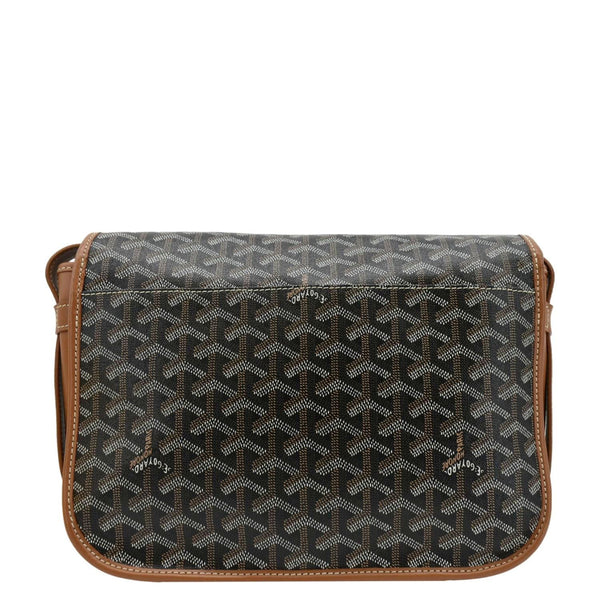 GOYARD Belvedere MM Canvas Messenger Bag Black back side