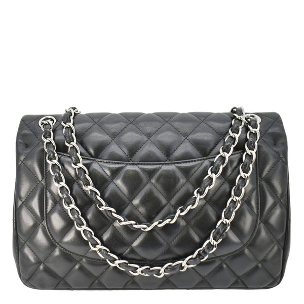 CHANEL Classic Double Flap Quilted Leather Shoulder Bag Black