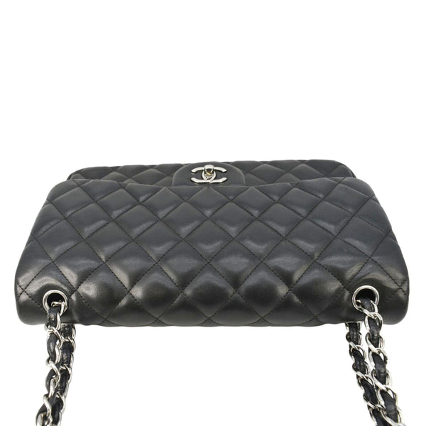 CHANEL Classic Double Flap Quilted Leather Shoulder Bag Black