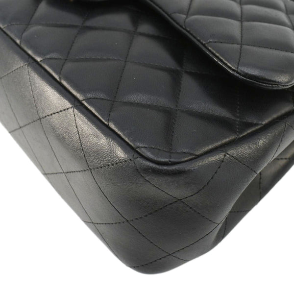 CHANEL Classic Double Flap Quilted Leather Shoulder Bag Black