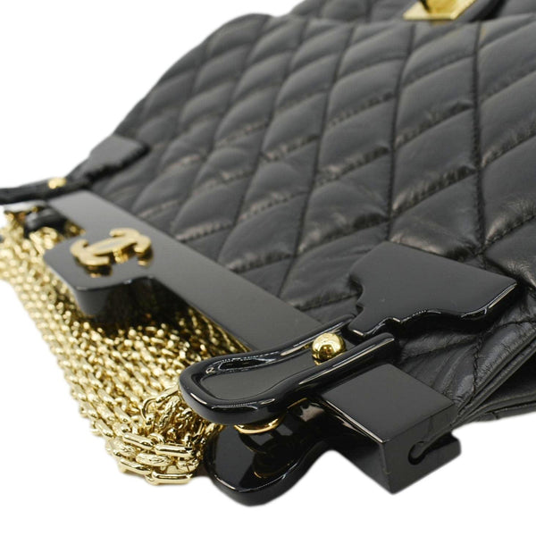 CHANEL 2.55 Reissue Hanger Flap Quilted Leather Crossbody Bag Black