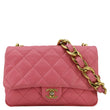 CHANEL CC Funky Town Flap Large Lambskin Quilted Leather Shoulder Bag Pink front look