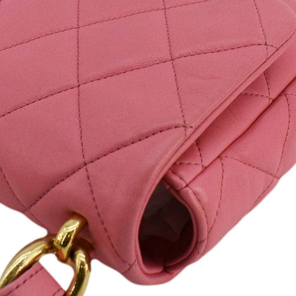 CHANEL CC Funky Town Flap Large Lambskin Quilted Leather Shoulder Bag Pink