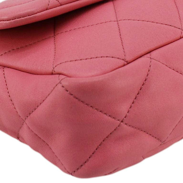 CHANEL CC Funky Town Flap Large Lambskin Quilted Leather Shoulder Bag Pink