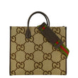 GUCCI Jumbo GG Canvas Tote Shoulder Bag Beige 678839