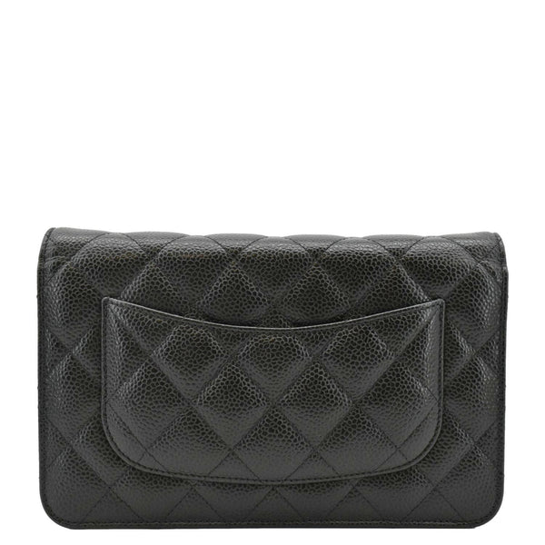 CHANEL WOC Quilted Caviar Leather Crossbody Bag Black