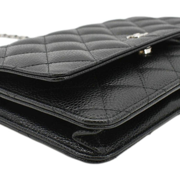 CHANEL WOC Quilted Caviar Leather Crossbody Bag Black