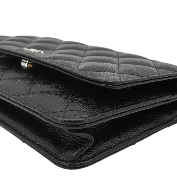 CHANEL WOC Quilted Caviar Leather Crossbody Bag Black