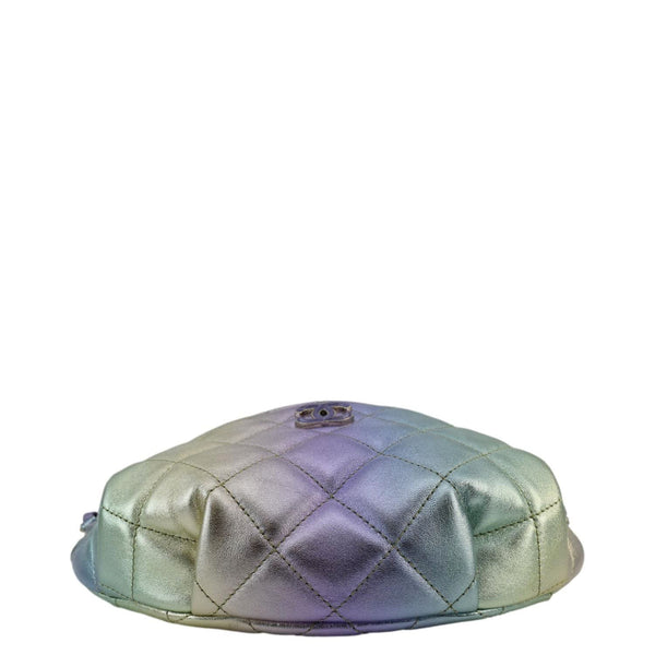 CHANEL Iridescent Rainbow Quilted Leather Bumbag Multicolor