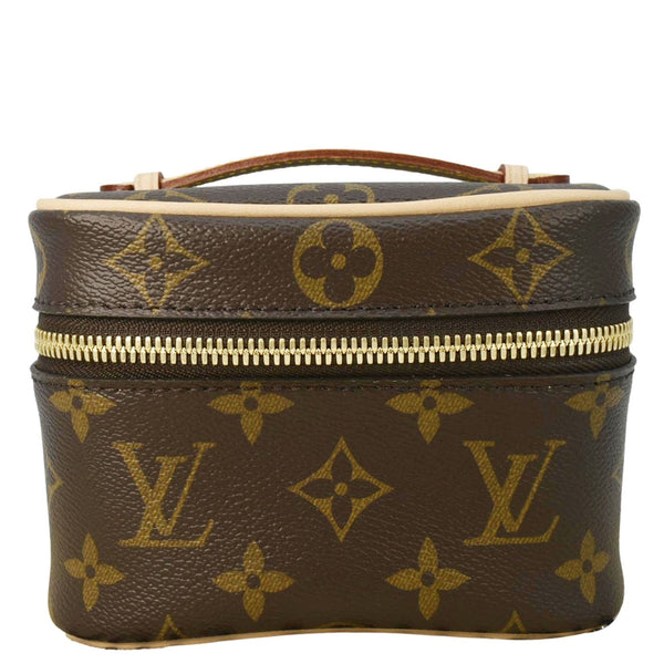 LOUIS VUITTON Nice Mini Monogram Canvas Toiletry Pouch Brown