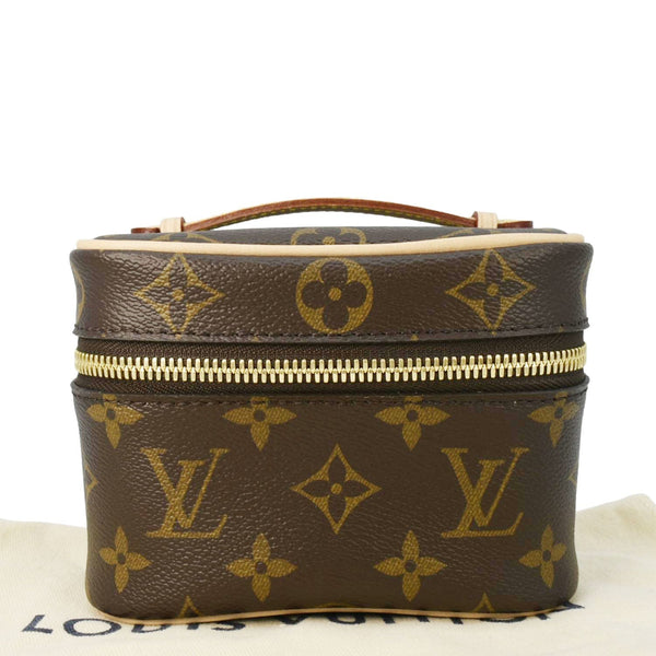 LOUIS VUITTON Nice Mini Monogram Canvas Toiletry Pouch Brown