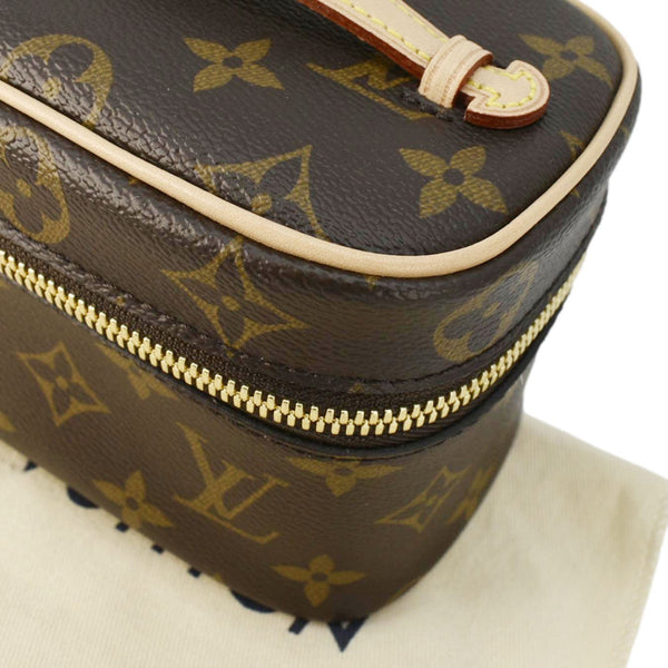 LOUIS VUITTON Nice Mini Monogram Canvas Toiletry Pouch Brown