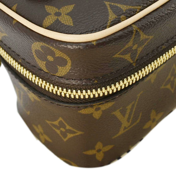 LOUIS VUITTON Nice Mini Monogram Canvas Toiletry Pouch Brown