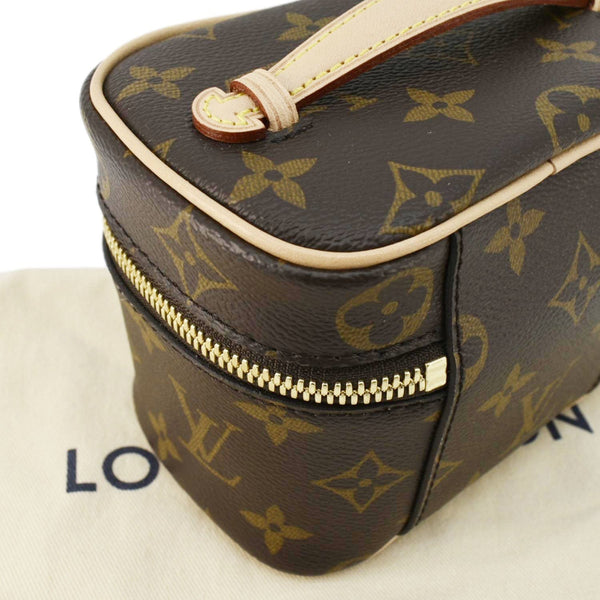 LOUIS VUITTON Nice Mini Monogram Canvas Toiletry Pouch Brown