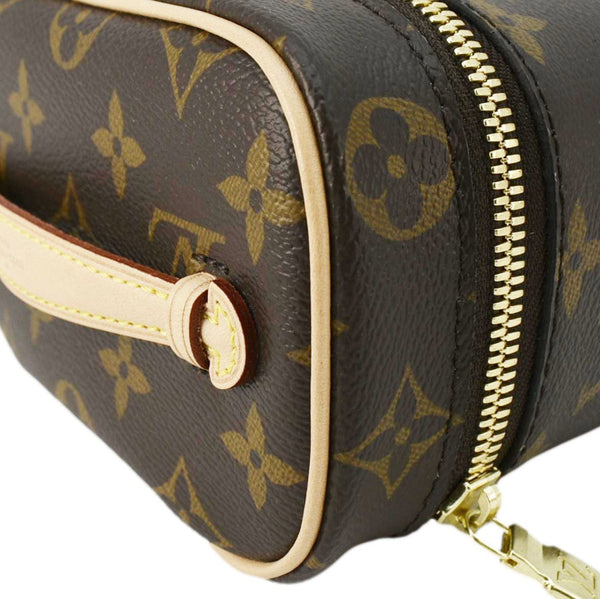 LOUIS VUITTON Nice Mini Monogram Canvas Toiletry Pouch Brown