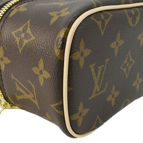 LOUIS VUITTON Nice Mini Monogram Canvas Toiletry Pouch Brown