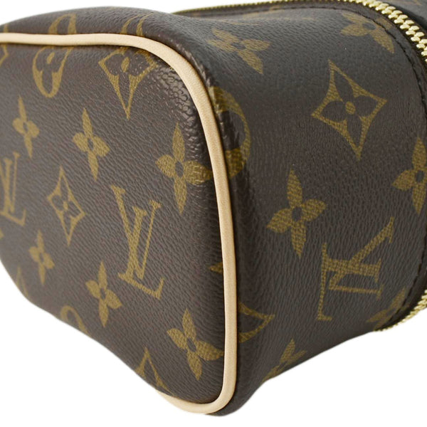 LOUIS VUITTON Nice Mini Monogram Canvas Toiletry Pouch Brown