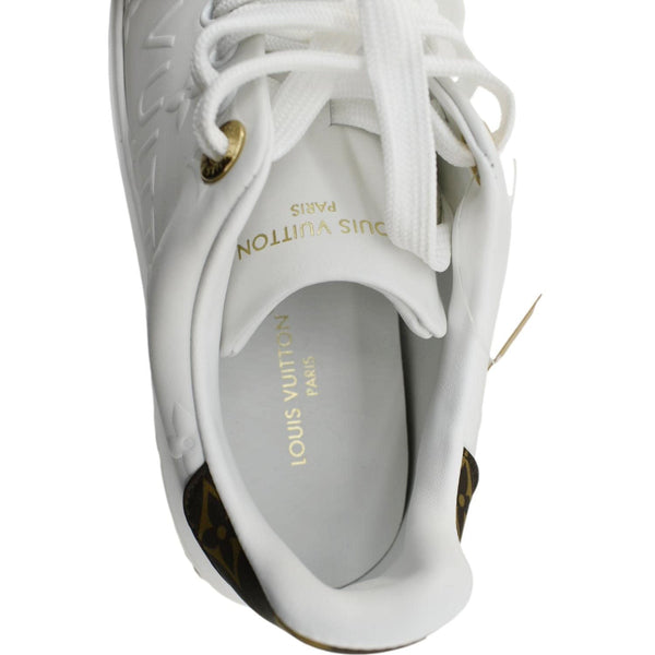 LOUIS VUITTON Time Out Leather Sneakers White Size 37