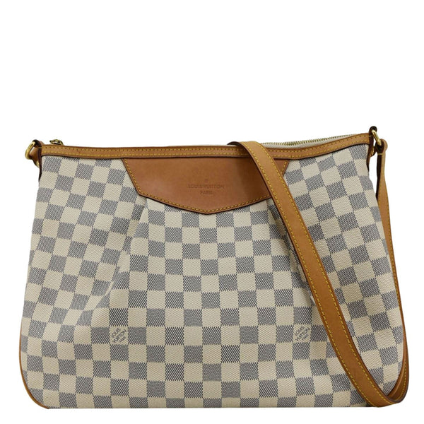 LOUIS VUITTON Siracusa MM Damier Azur Shoulder Bag White