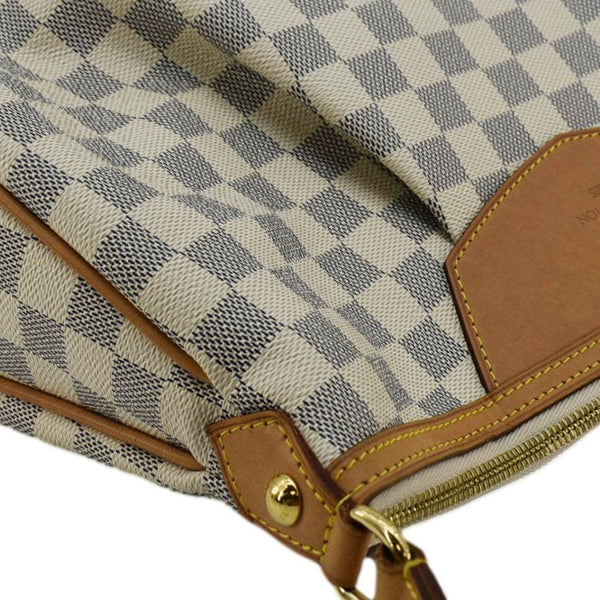 LOUIS VUITTON Siracusa MM Damier Azur Shoulder Bag White