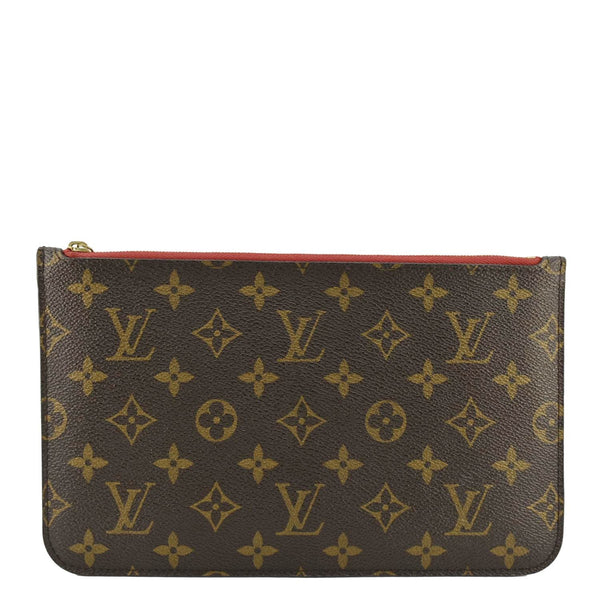 LOUIS VUITTON  Monogram Canvas Wristlet Pouch Brown