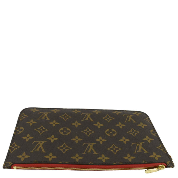 LOUIS VUITTON  Monogram Canvas Wristlet Pouch Brown