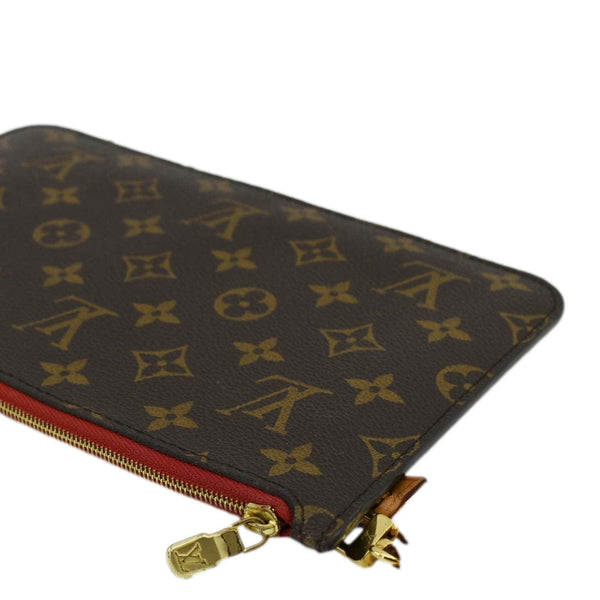 LOUIS VUITTON  Monogram Canvas Wristlet Pouch Brown