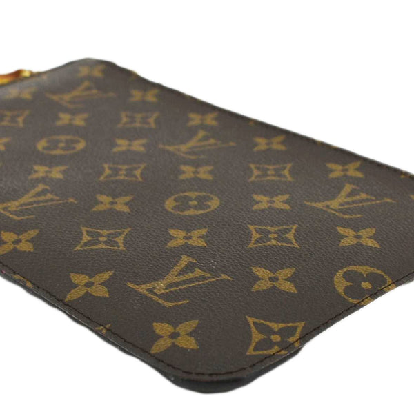 LOUIS VUITTON  Monogram Canvas Wristlet Pouch Brown