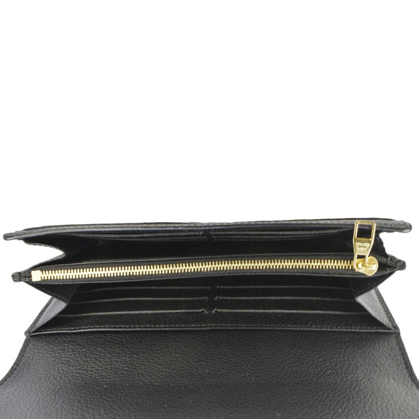 LOUIS VUITTON Sarah Monogram Empreinte Leather Wallet Black