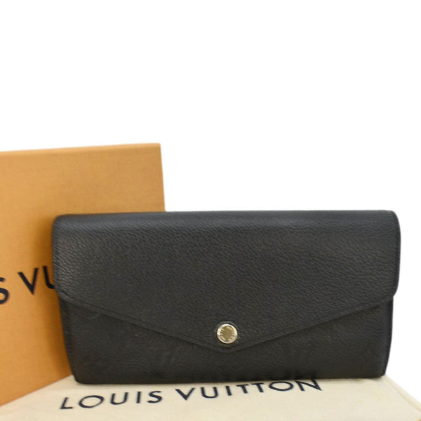 LOUIS VUITTON Sarah Monogram Empreinte Leather Wallet Black