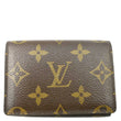 LOUIS VUITTON Monogram Canvas Bi-Fold Card Case Brown