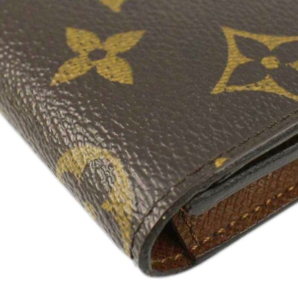 LOUIS VUITTON Monogram Canvas Bi-Fold Card Case Brown