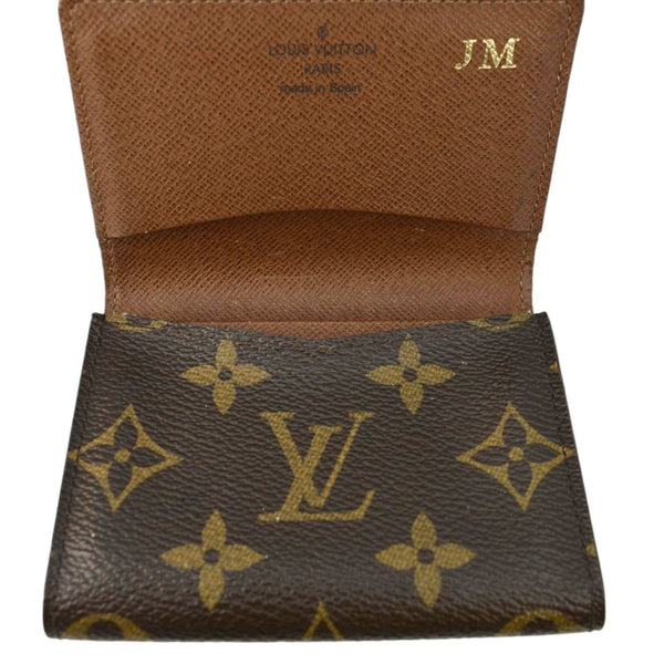 LOUIS VUITTON Monogram Canvas Bi-Fold Card Case Brown