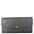 LOUIS VUITTON Emilie Monogram Empreinte Leather Wallet Black