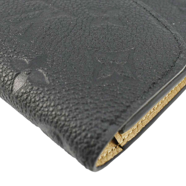 LOUIS VUITTON Emilie Monogram Empreinte Leather Wallet Black