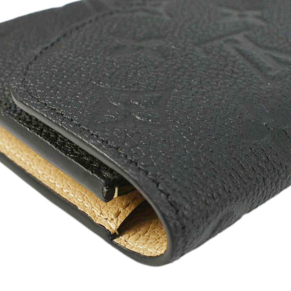 LOUIS VUITTON Emilie Monogram Empreinte Leather Wallet Black