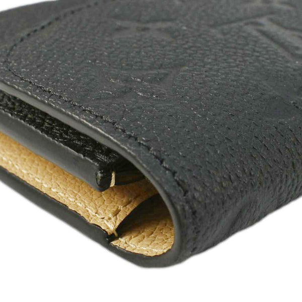 LOUIS VUITTON Emilie Monogram Empreinte Leather Wallet Black