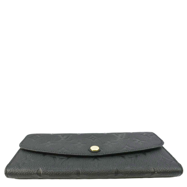 LOUIS VUITTON Emilie Monogram Empreinte Leather Wallet Black