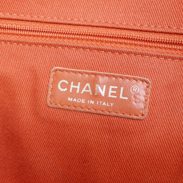 CHANEL Up in the Air Classic Flap Perforated Calfskin Shoulder Bag Orange