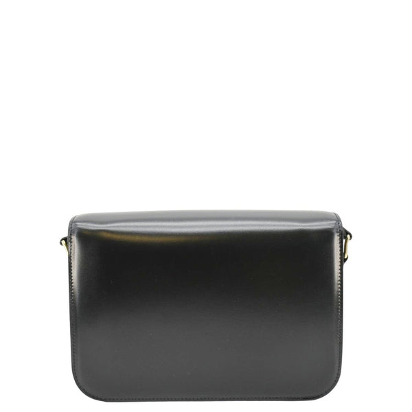 CELINE Classique Triomphe Medium Leather Shoulder Bag Black