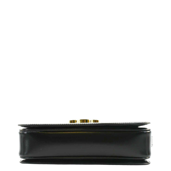 CELINE Classique Triomphe Medium Leather Shoulder Bag Black