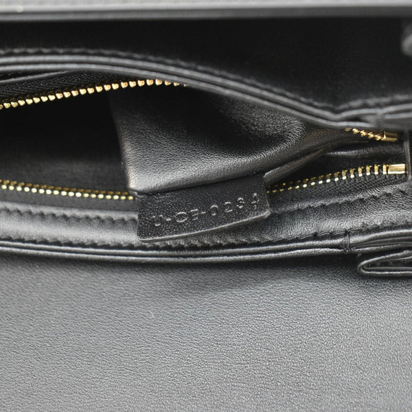 CELINE Classique Triomphe Medium Leather Shoulder Bag Black