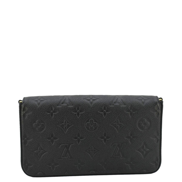 LOUIS VUITTON Felicie Pochette Empreinte Leather Crossbody Bag Black