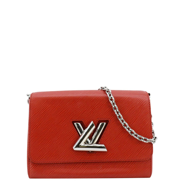 LOUIS VUITTON Twist MM Epi Leather Chain Shoulder Bag Red