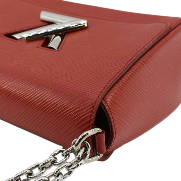 LOUIS VUITTON Twist MM Epi Leather Chain Shoulder Bag Red