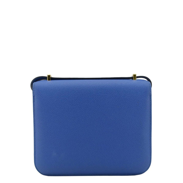 HERMES Constance 18 Bleu Leather Crossbody Bag Blue