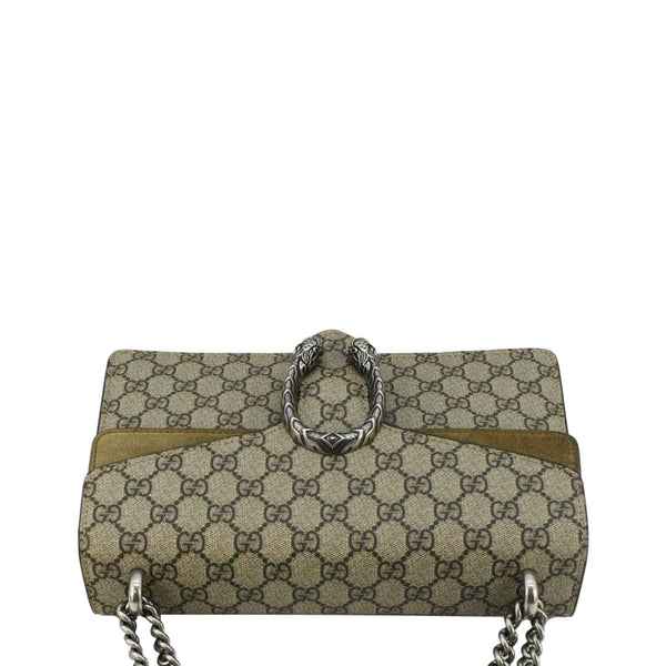 GUCCI Dionysus Small GG Supreme Canvas Shoulder Bag Beige 400249