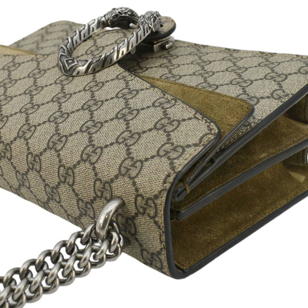 GUCCI Dionysus Small GG Supreme Canvas Shoulder Bag Beige 400249