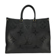 LOUIS VUITTON Onthego GM  Monogram Empreinte Leather Tote Bag Black