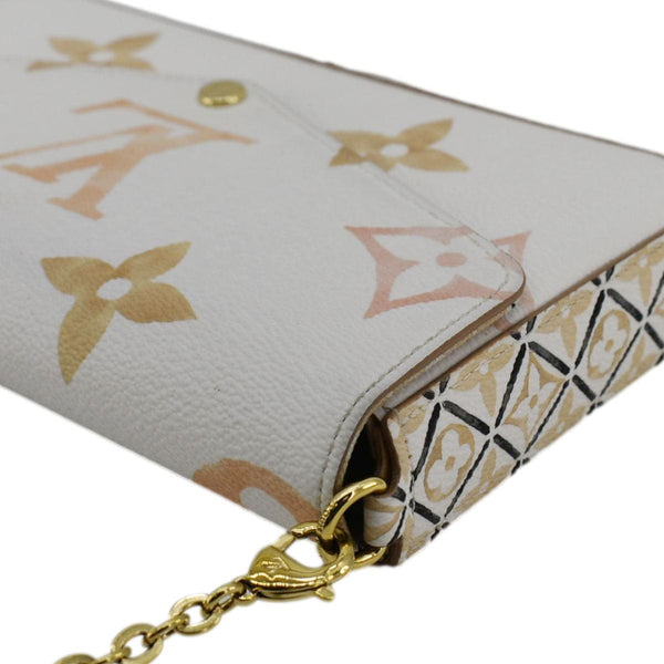 LOUIS VUITTON Felicie Pochette The Pool Giant Monogram Canvas Watercolor Crossbody Bag White